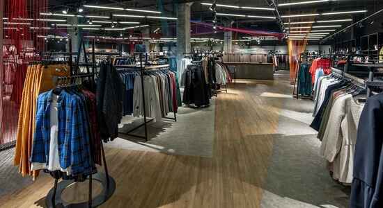 Interior of a retail department store